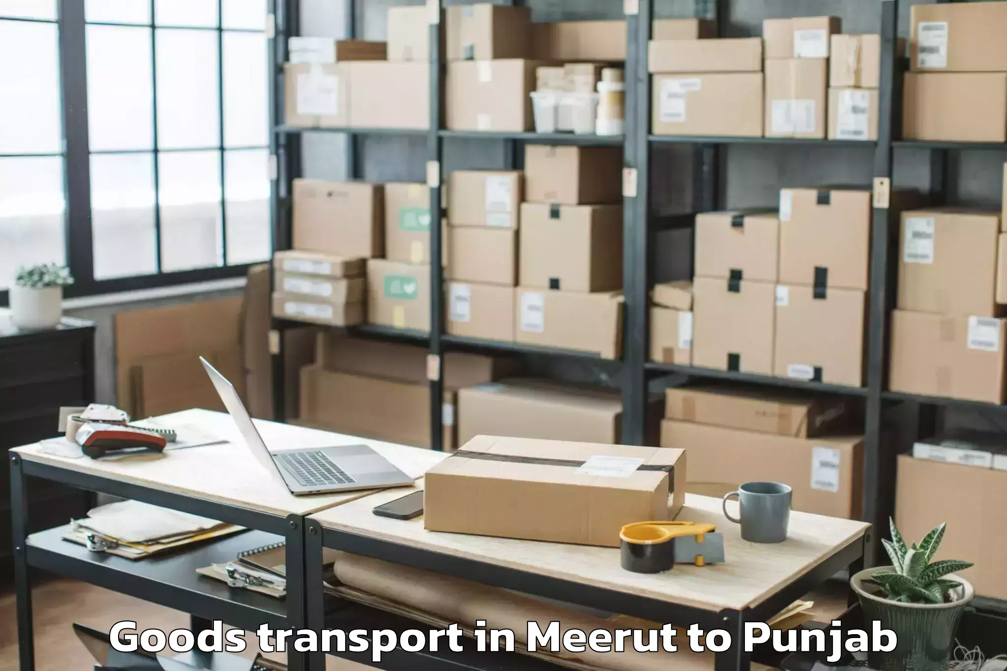 Top Meerut to Tapa Goods Transport Available